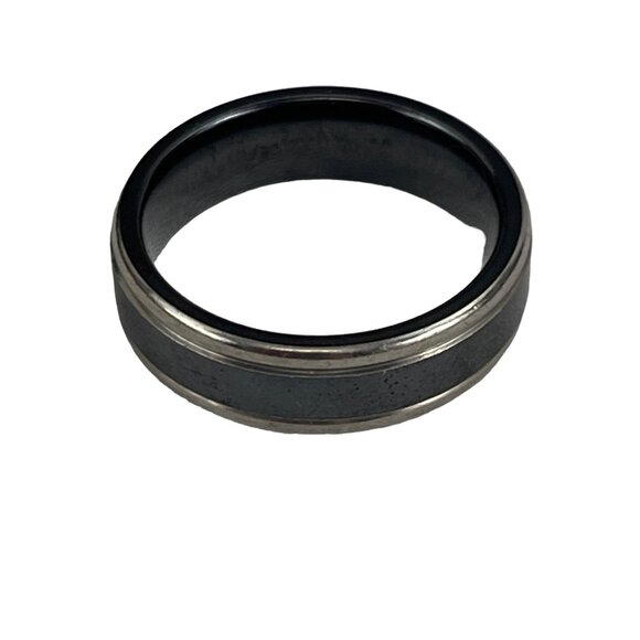 Scott Kay Titanium Men’s Ring Black Inlay Comfort Fit Wedding Band Size [Add Siz - Picture 8 of 9